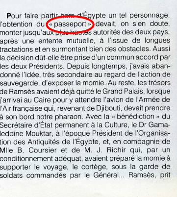 كلا السلطات المصرية لم تصدر عام 1975 جواز سفر لرمسيس الثاني لنقله إلى فرنسا في ميزان فرانس برس